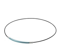 Ожерелье PHITEN RAKUWA NECKLACE WIRE EXTREME ROUND (серо-голубое)