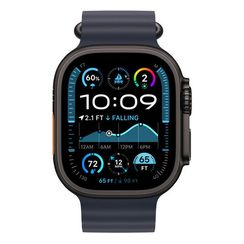 Apple Watch Ultra 2 GPS + Cellular, 49mm, черный титан, ремешок Ocean темно-синего цвета (2024)