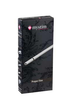 Электростимулятор уретры Mystim Proper Finn, хирургическая сталь, серебряный, 20 см