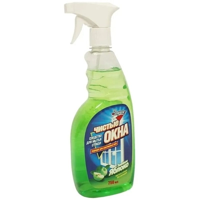 Средство для мытья окон 750мл Золушка с триггером Зеленое яблоко
