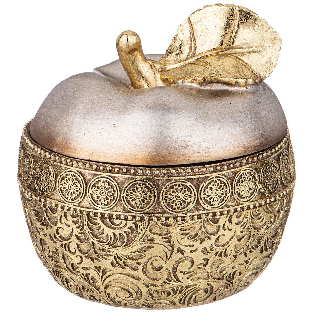 ШКАТУЛКА ДЕКОРАТИВНАЯ "ЯБЛОКО" 10*10*10 СМ