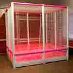 Игровой детский батут с LED-подсветкой в безопасном ограждении, 2,5х2,5х2,75 м