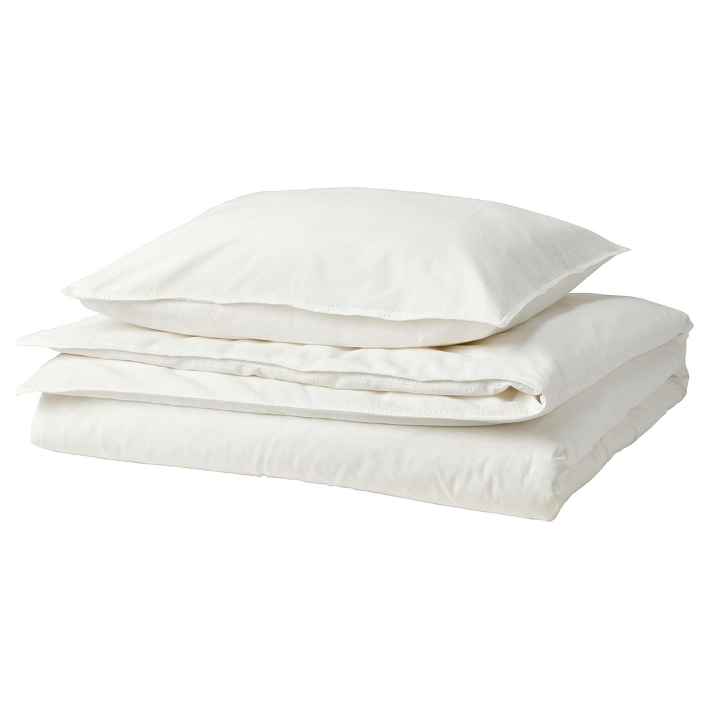 IKEA ÄNGSLILJA  (ИКЕА ÄНГСЛИЛЙА)  -  Пододеяльник и наволочка, белый, 150x200/50x60 см