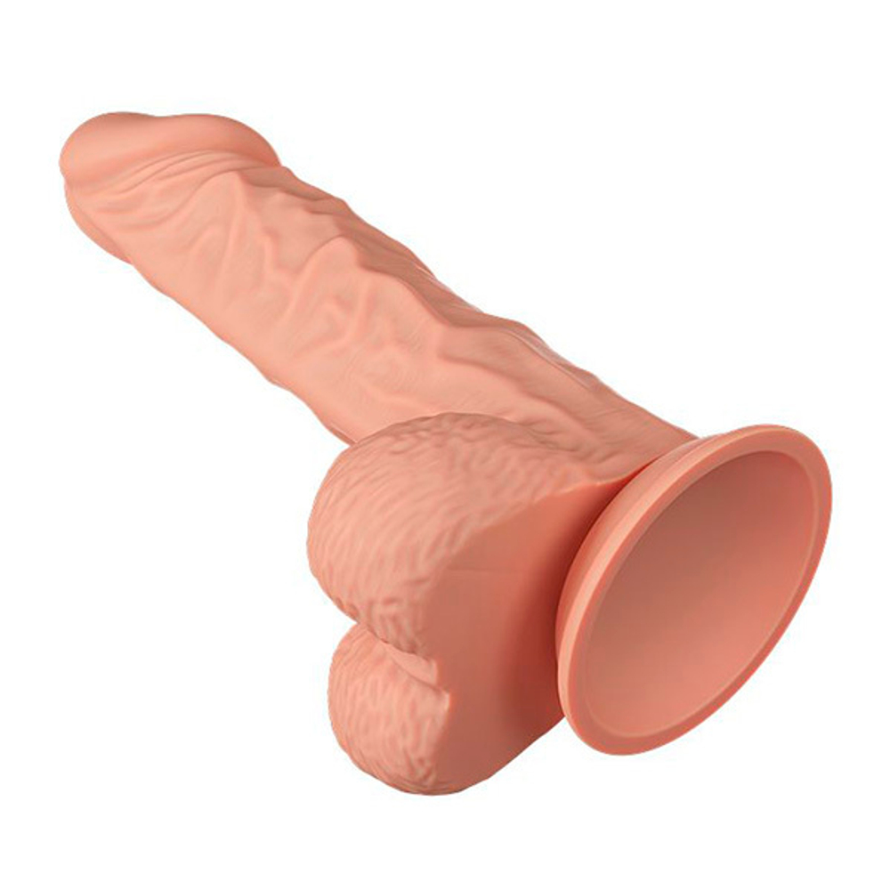 Телесный фаллоимитатор-реалистик на присоске 24см Baile Buraq BW-008104NR