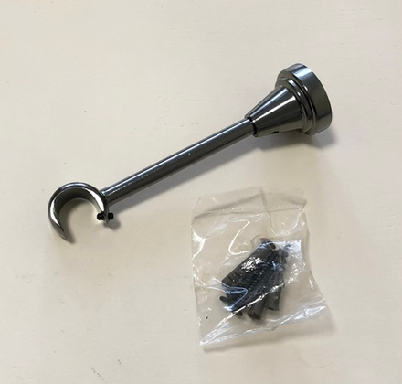 Кронштейн однорядный для кованых труб d19 мм, цвет черный никель