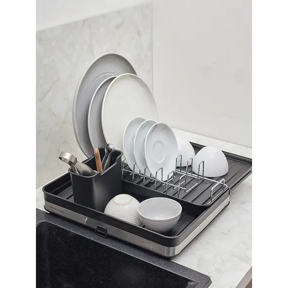 Сушилка для посуды atle раздвижная большая, черная