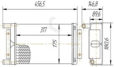 Радиатор 1206.8101060-10 (ан. 5320-8101060-04) отопителя 4-х рядный КАМАЗ Композит групп
