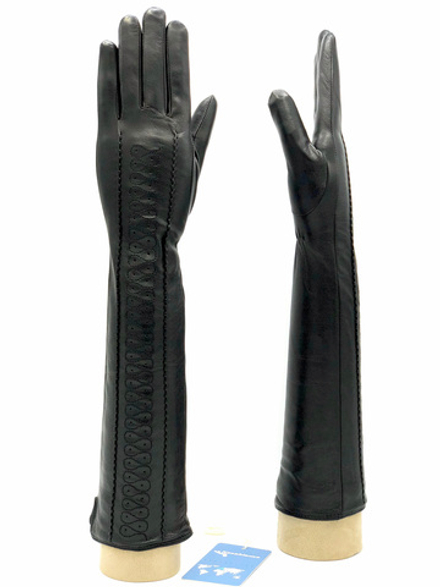 Перчатки длинные на шерстяной подкладке