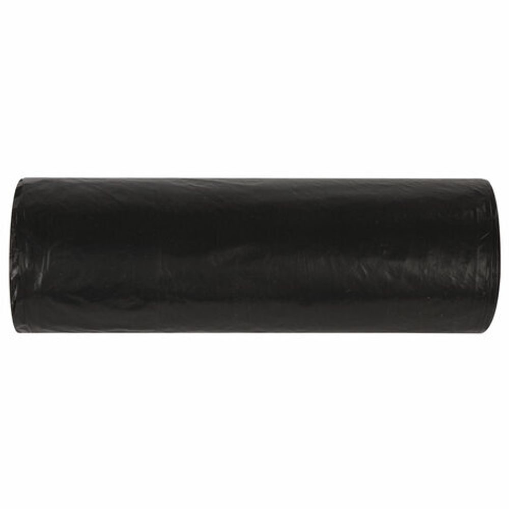 Мешки для мусора 120 л черные в рулоне 10 шт., ПВД 20 мкм, 67х100 см, ЛЮБАША эконом, 605333