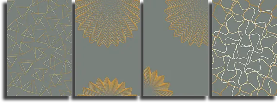 Модульная картина "Ар деко линии"