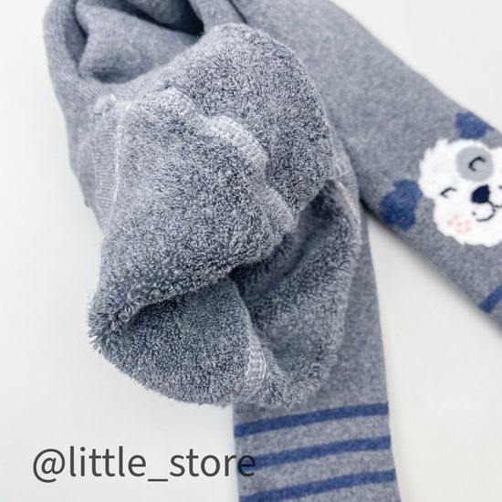 Колготки махровые Собачка, Темно-серые