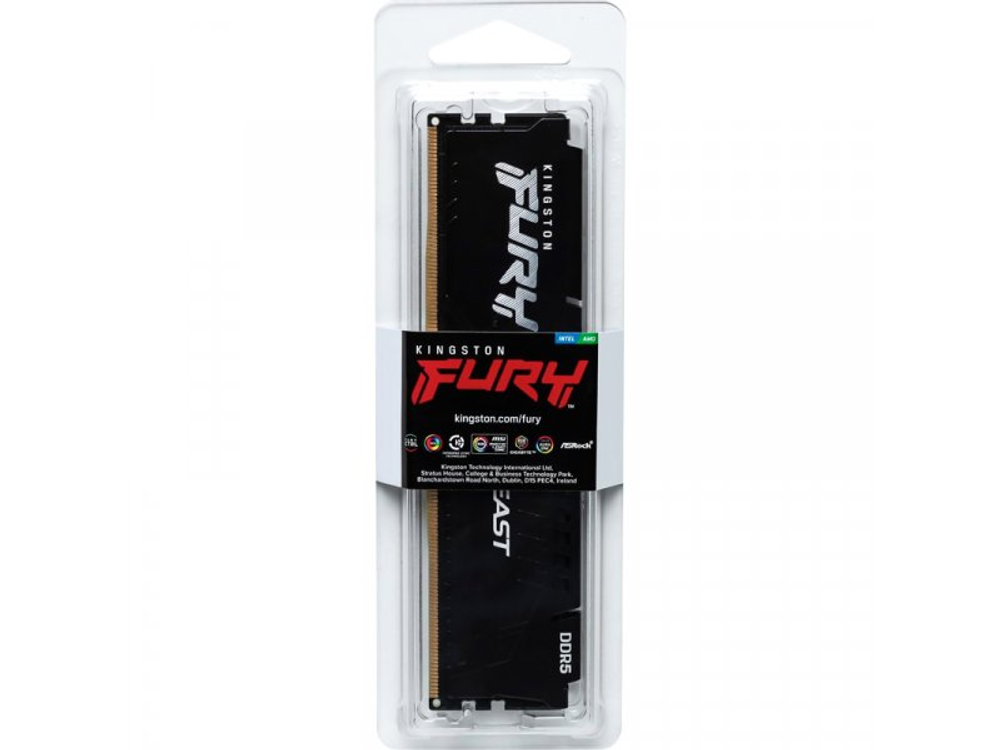 Оперативная память Kingston Fury Beast KF560C30BB-16, DDR5 1х 16ГБ 6000 МГц, DIMM, RTL
