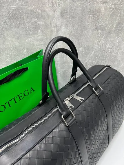 Дорожная сумка Bottega Veneta Intrecciato Duffle черный