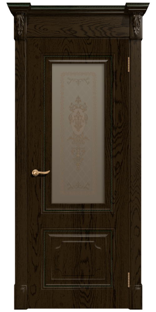 Межкомнатная дверь Версаль / Цвет Дуб коньячный / Остекление "Бронза" / Двери Верда