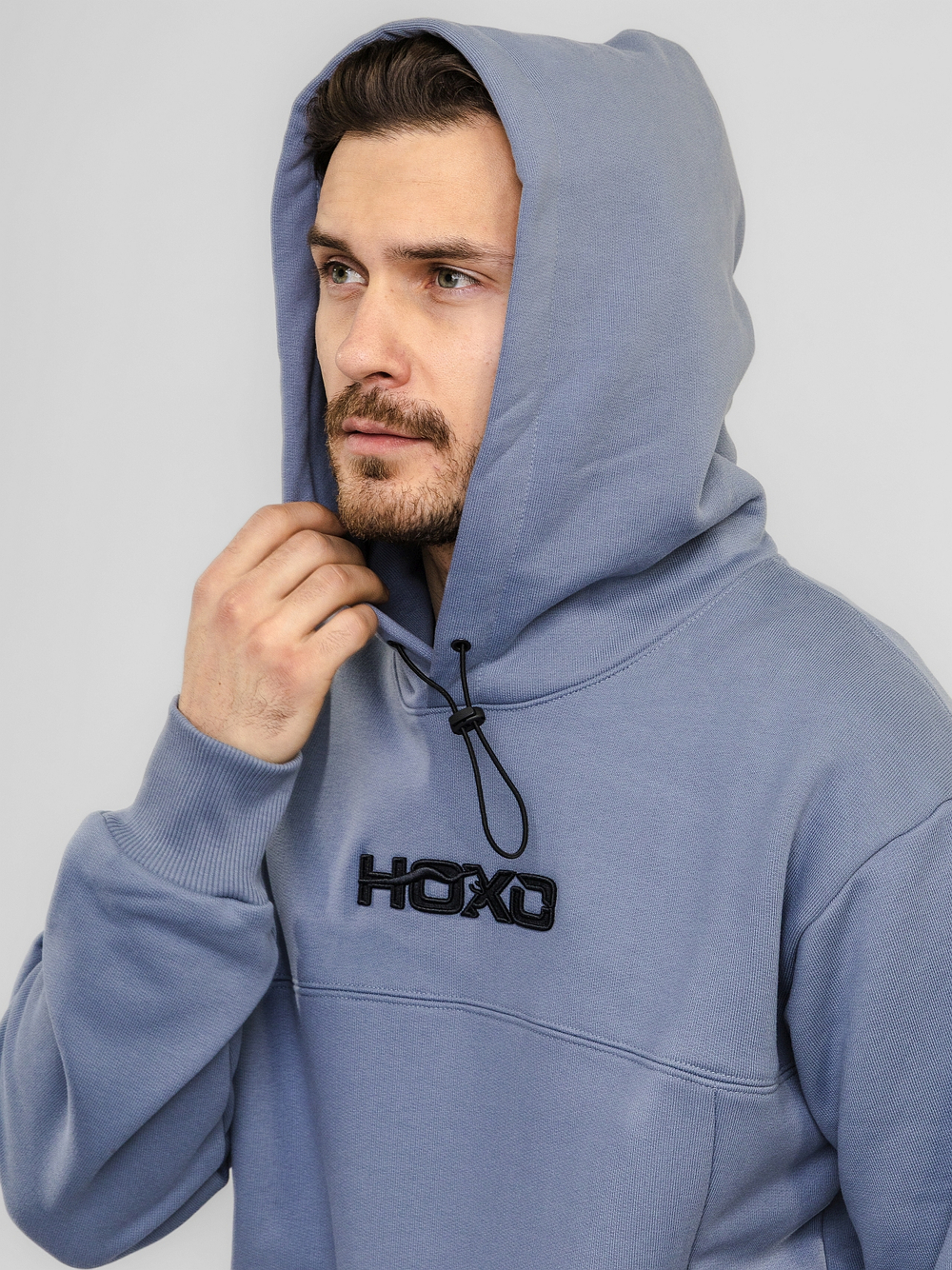 Худи "НОХО" унисекс, цвет "Полярный василёк"