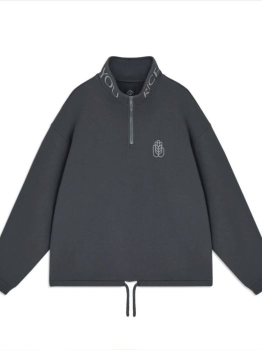 Свитшот SWEATSHIRT HALF-ZIP/RICE/GRAFIT