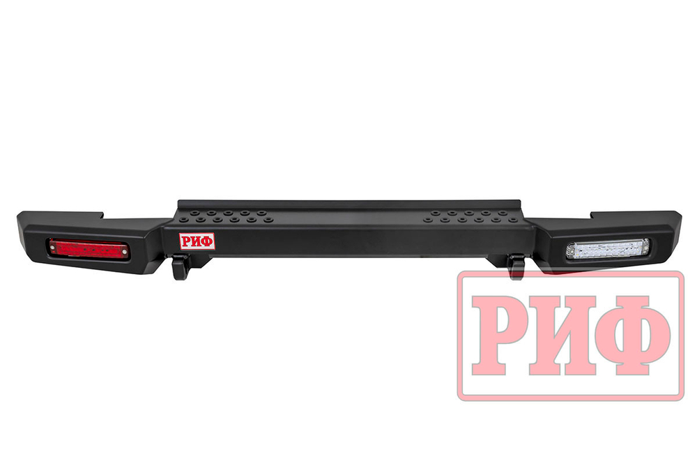 Бампер силовой задний УАЗ Хантер с фонарями, возможностью установки фаркопа, лифт 65 мм РИФ