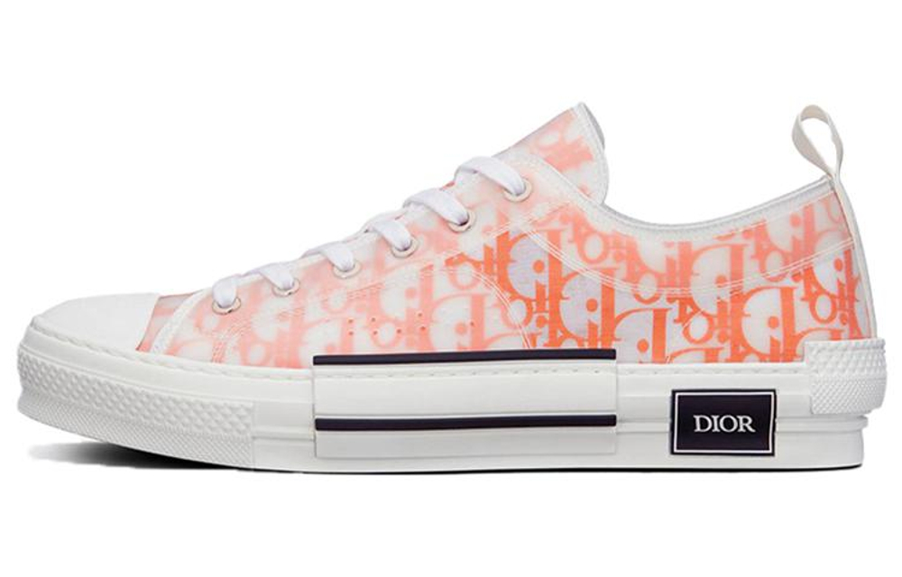 DIOR B23 Low Orange Oblique Canvas
