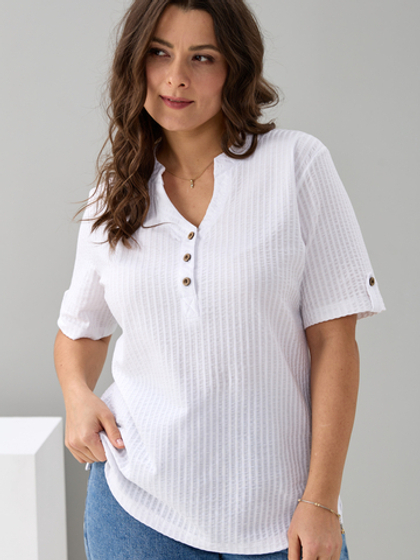 Блузка БЛ-122/молоко-жаткаполоса