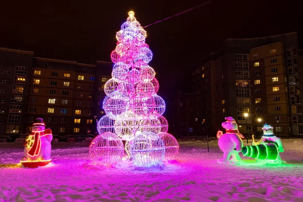 Светодиодная елка из шаров - коллекция Цирк