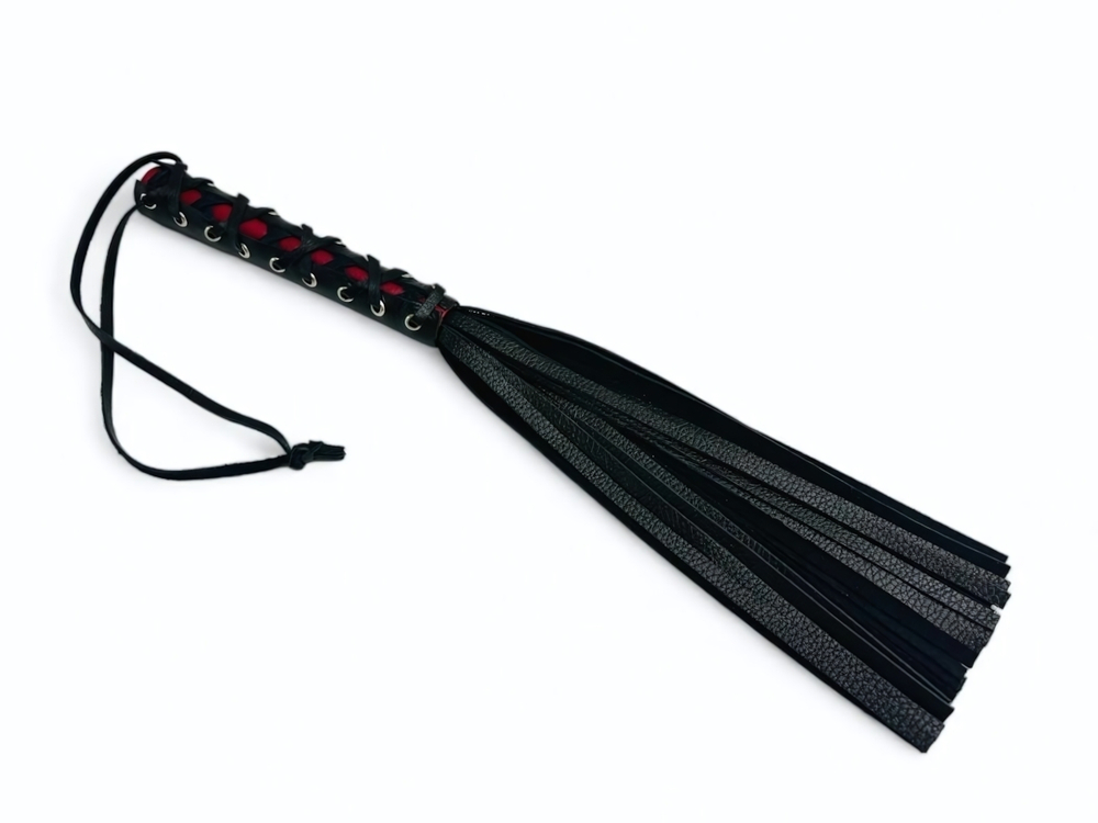 Плеть из натуральной кожи Rich Arsenal - 44 см. (Цвет: черный)