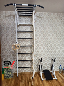 Монтаж шведской стенки Sv Sport в пеноблочные, газоблочные стены