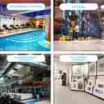 ЭВА-плитка жёлто-синяя 100×100×2 см - мягкий коврик-пазл, плетёнка