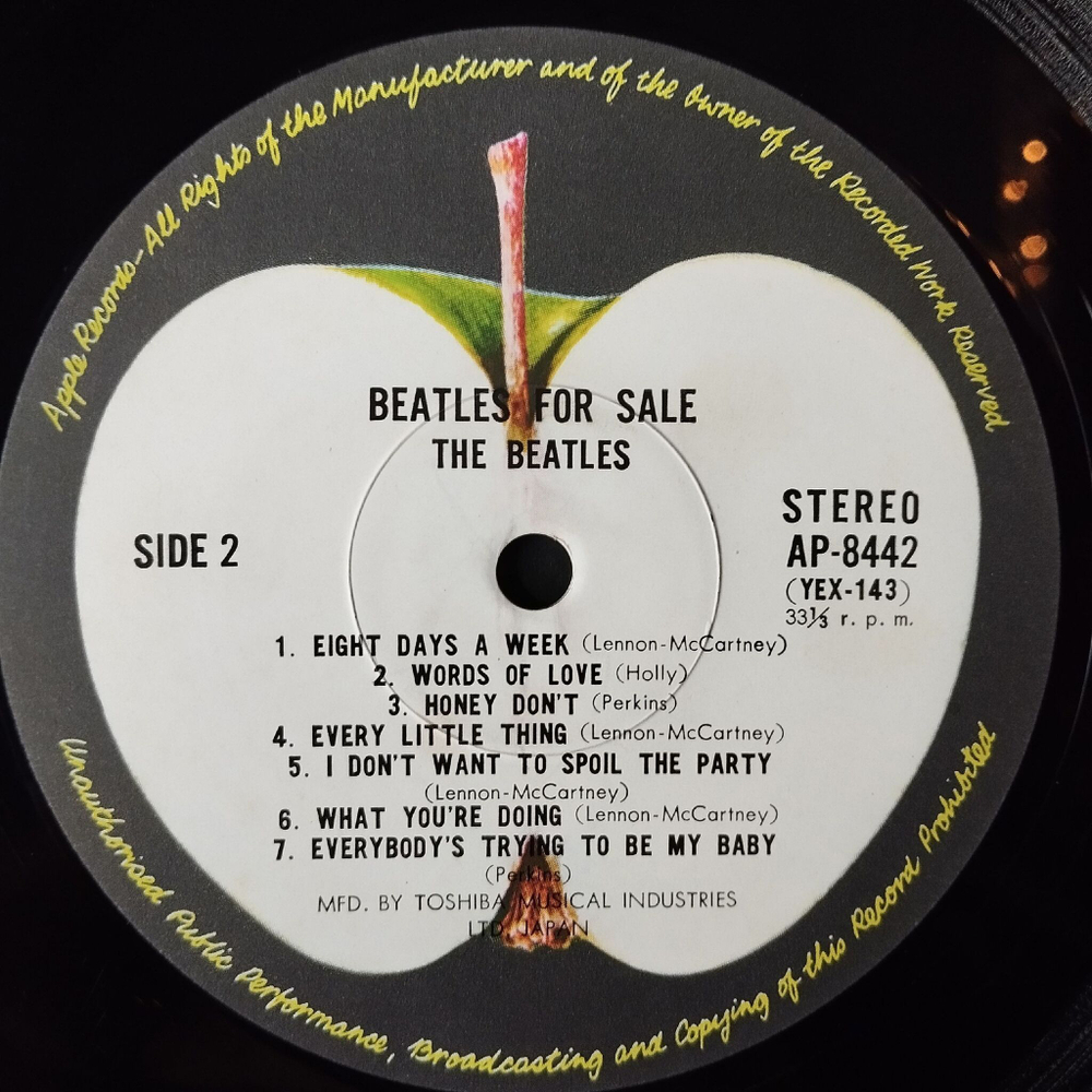 Винтажная виниловая пластинка LP The Beatles For Sa le (Japan 1973) (No Obi) Words Of Love