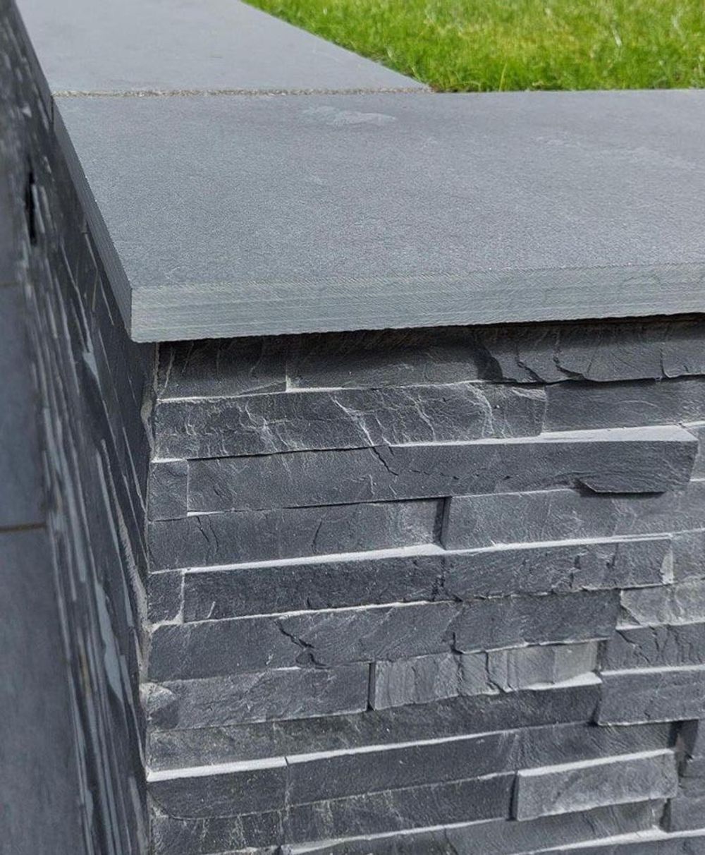 Натуральный камень Сланец черный Pharaon 150x600x10-20 Классик