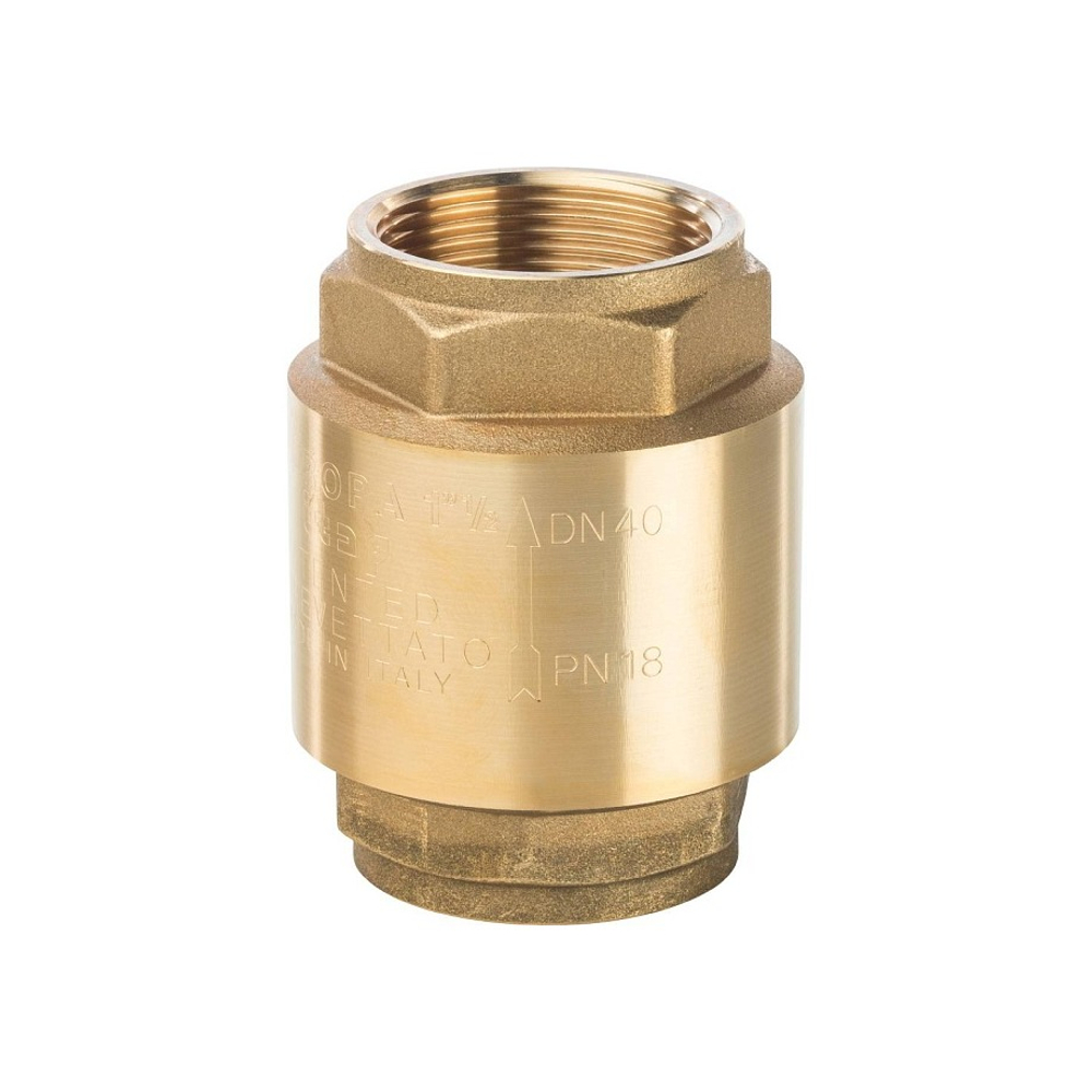 Клапан обратный STOUT - 1"1/2 (ВР/ВР, PN18, Tmax 100°C, затвор металлический)