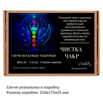 Свечи чакровые черные / Чистка чакр - 18х2 см