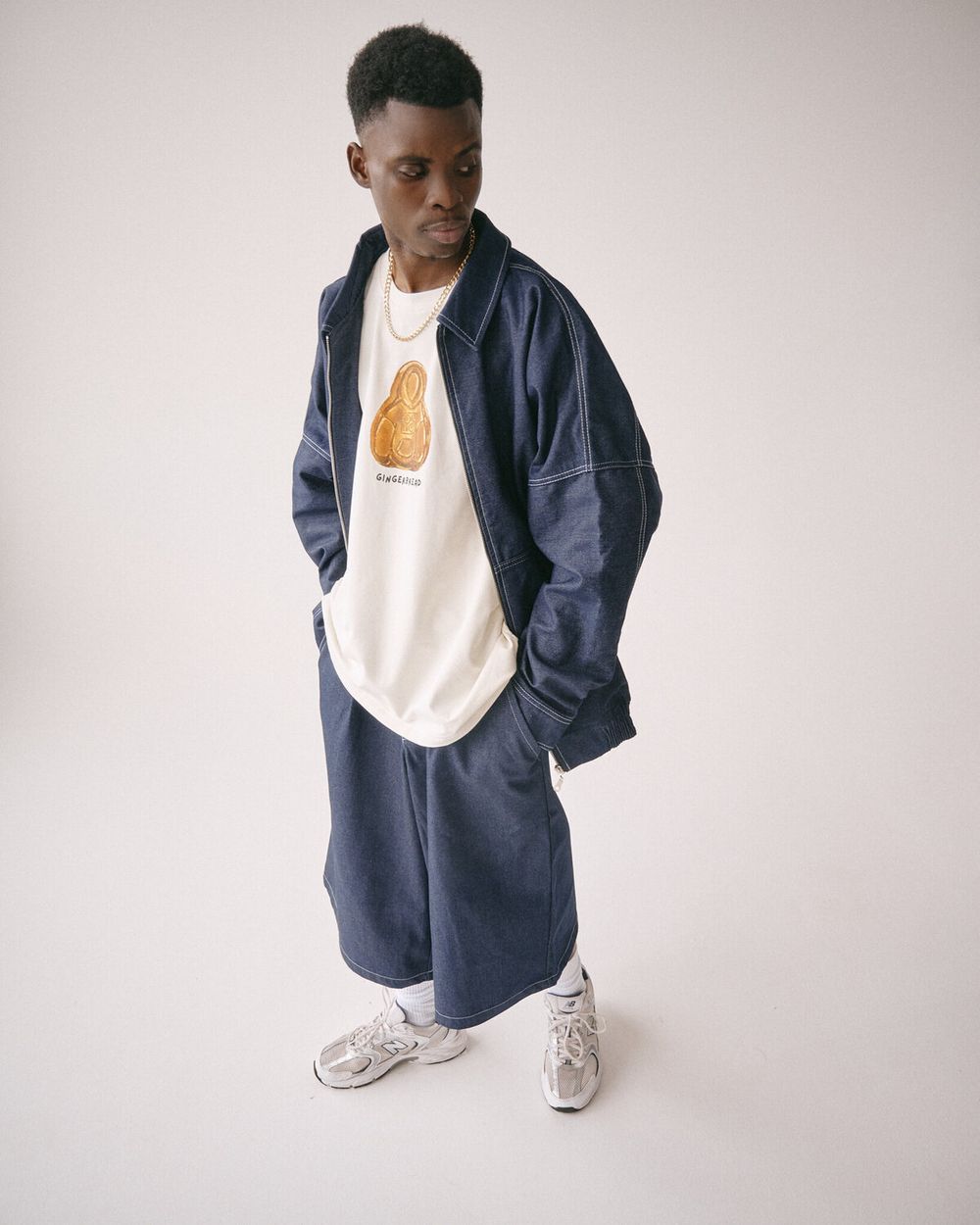 Шорты One Two Baggy Bermuda Denim темно-синие