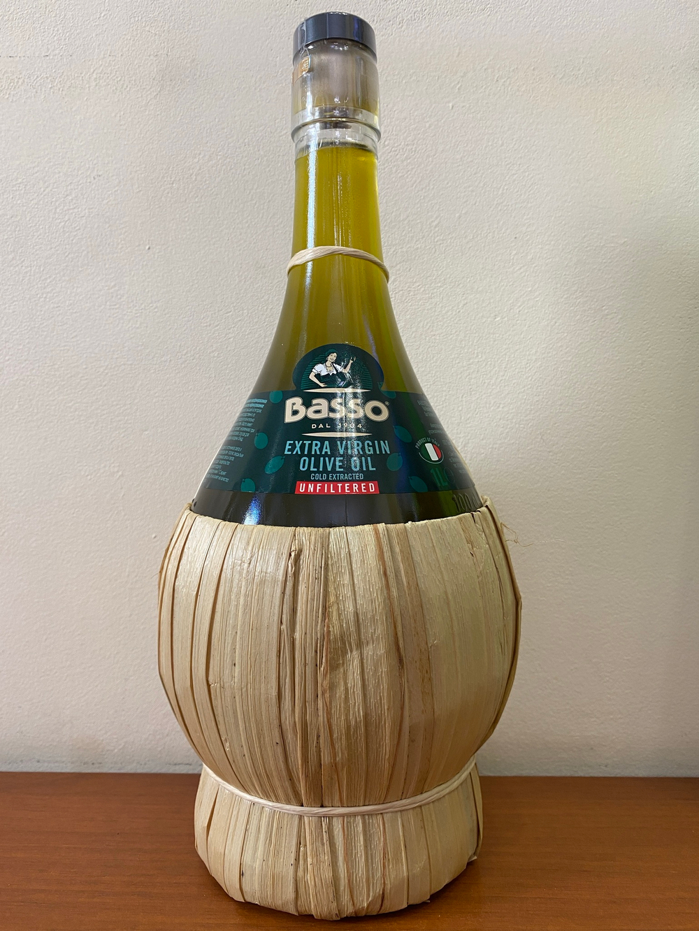 Оливковое масло BASSO Extra Virgin non filtrato, 1л, Италия