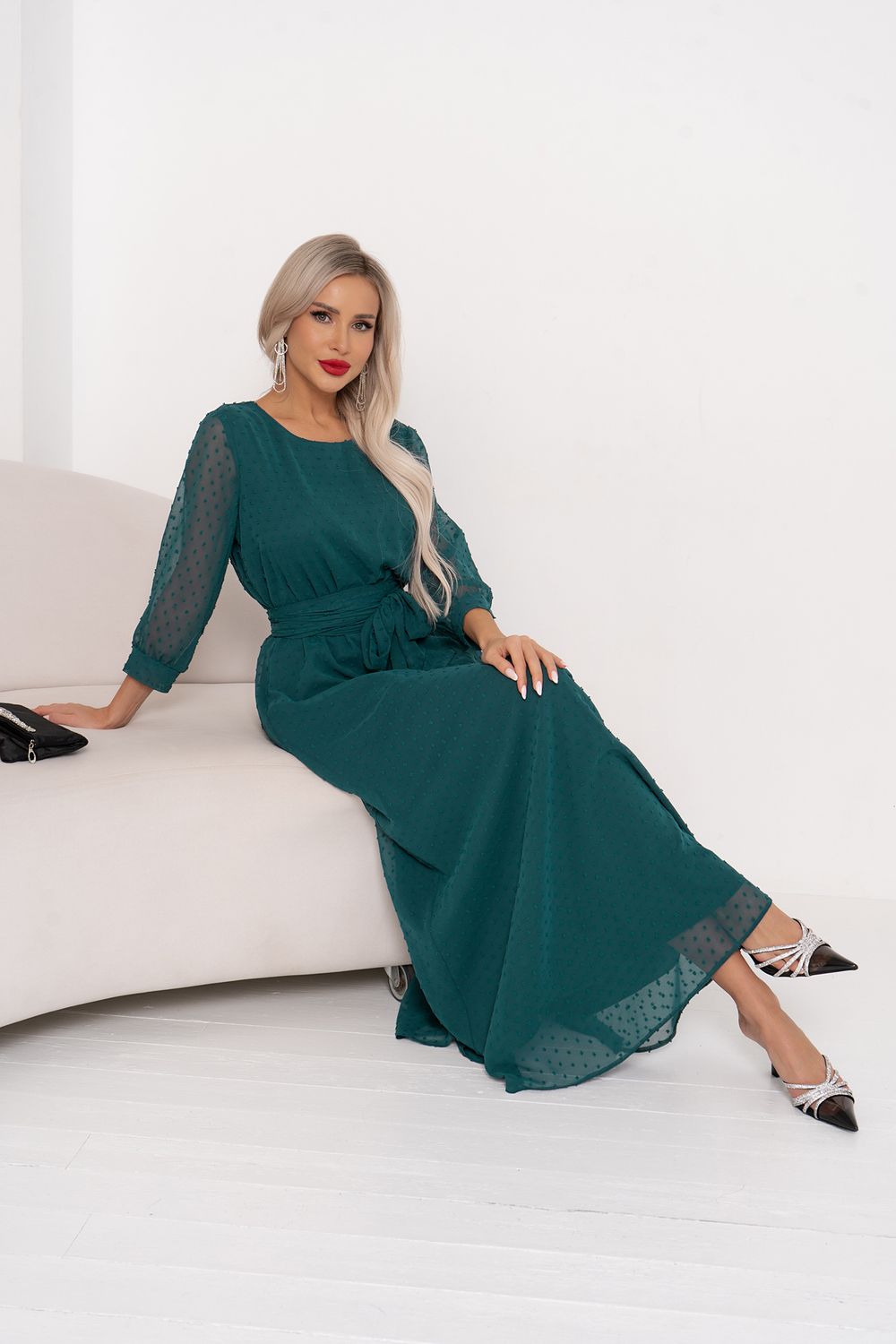 Платье Гретта (зеленый) Р11-1234 Nikol (Акция)