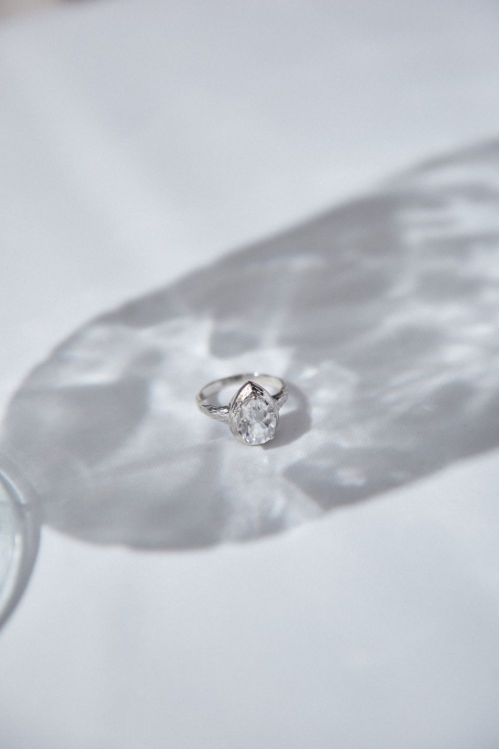 Кольцо Crystal Drop с горным хрусталем