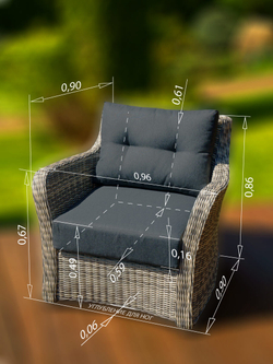 Кресло из искусственного ротанга ВЕНЕЦИЯ (цвет: коричневый)