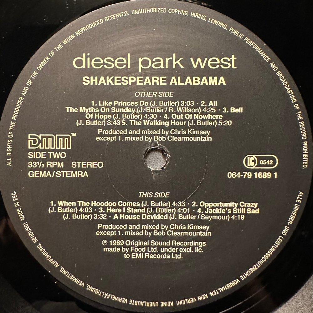 Diesel Park West - Shakespeare Alabama (Европа 1989г.)