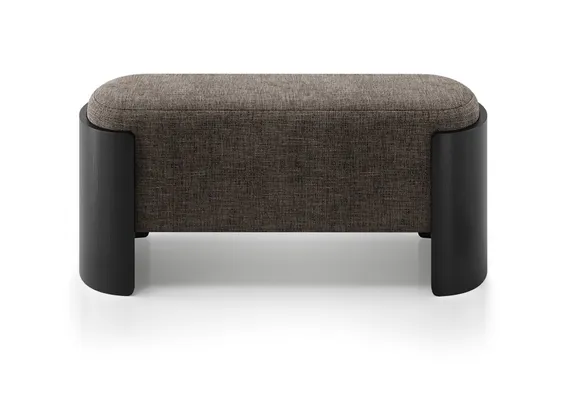 Банкетка Lagom 100 см (коричневый рогожка, черный)