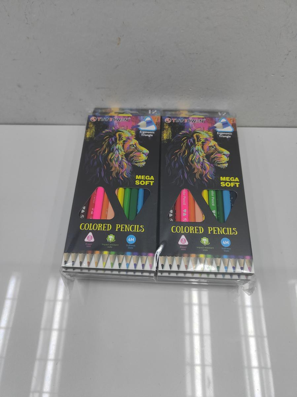 Карандаши цветные 3-гранные "Животный мир", 12 штук