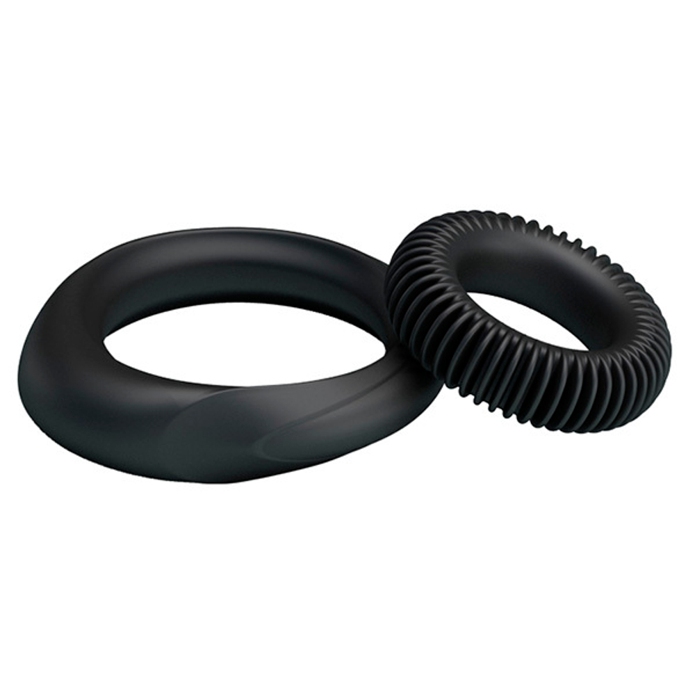 Набор из 2 эрекционных колец 3,5см и 4,5см Baile Ring Manhood BI-210153