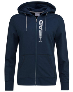 Женская теннисная куртка Head Club Greta Hoodie FZ W - Blue