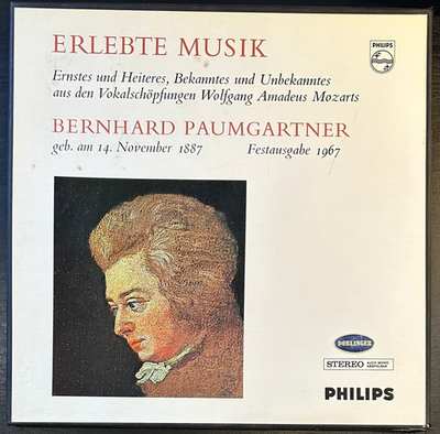Wolfgang Amadeus Mozart, Bernhard Paumgartner- Erlebte Musik (Голландия) 3LP