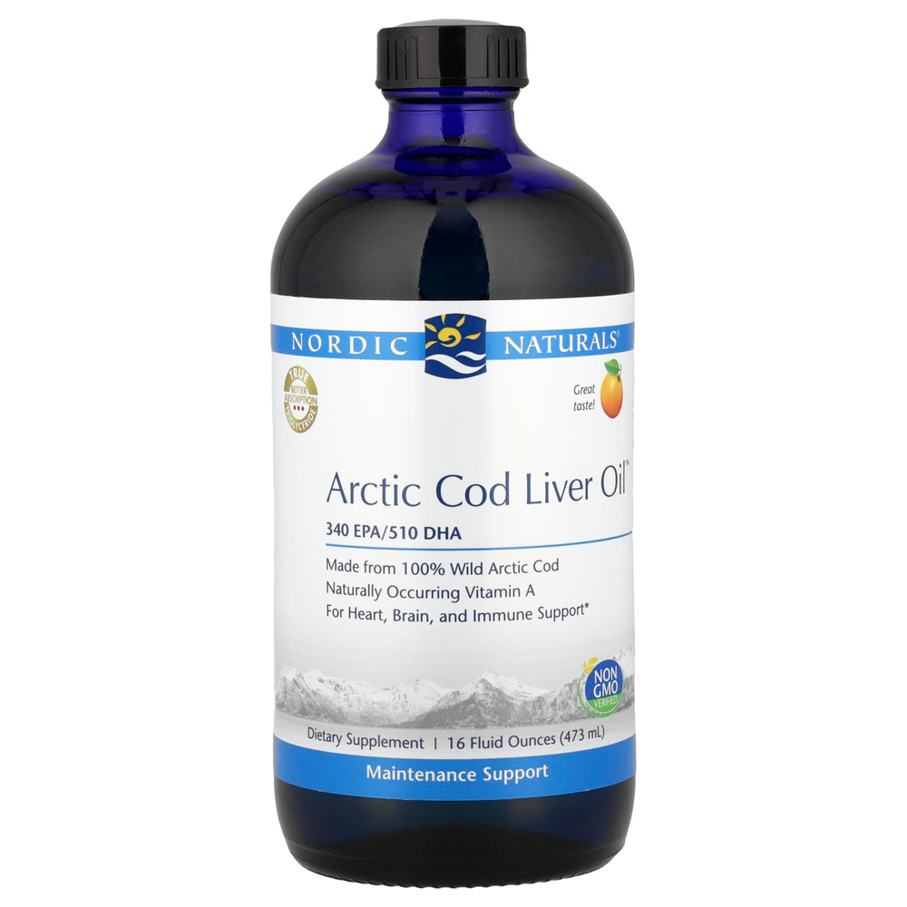 Nordic Naturals, Жир печени арктической трески, апельсин, 473 мл (16 жидк. унц.)