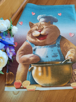 Набор кухонных полотенец, 3 шт , 45х60 см , рогожка