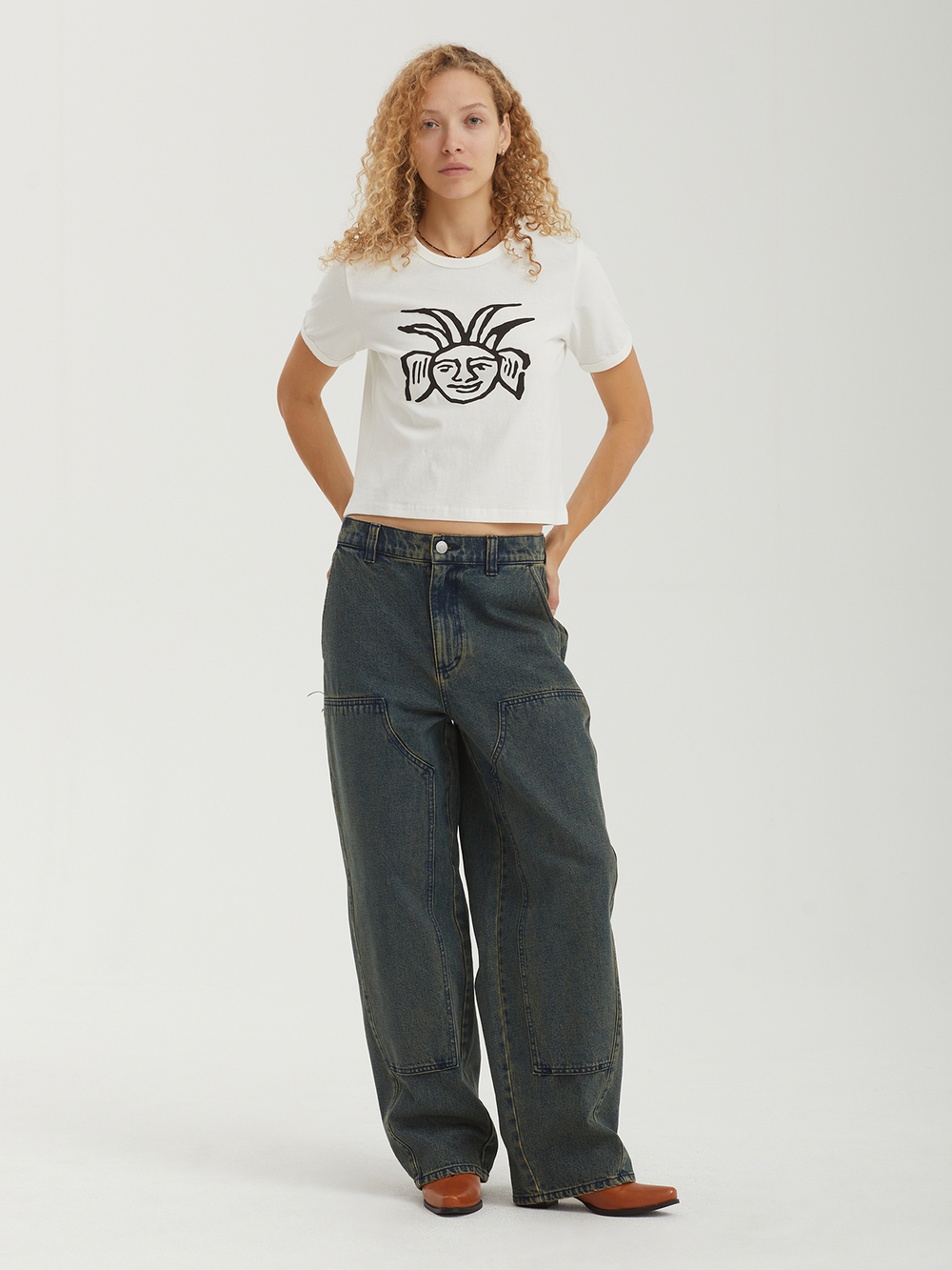 Женские Джинсы Leah Iii Baggy Double Knee