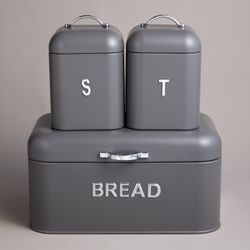 ХЛЕБНИЦА AGNESS 30Х19,5Х15,5СМ С 2-МЯ БАНКАМИ Д/СЫП. ПРОД. D11,5СМ, H16,5СМ