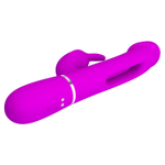 Лиловый вибратор-кролик с функцией фингеринга Kampas - 23,2 см.