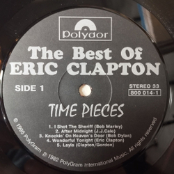 Винтажная виниловая пластинка LP Time Pieces The Best Of Eric Clapton (Россия 1995)