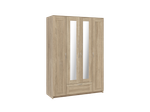 Шкаф СИРИУС шкаф 4 двери и 1 ящик 156х59х220 с 2 зеркалами (сонома)