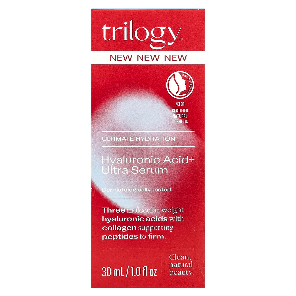 Trilogy, Гиалуроновая кислота и сыворотка Ultra, 30 мл (1 жидк. Унция)